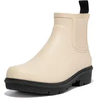 Original Brands Bottes de Pluie FitFlop Women Wonderwelly Contrast-Sole Chelsea Boots Cream Mix-Taille 36