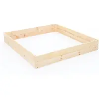 Viking Choice Boîte à légumes - boîte de culture - 120x120x27 cm - bois - avec bâche de fond