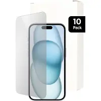 Mobiparts Regular Tempered Glass Apple iPhone 15 - 10 Pack (10 pcs, Apple iPhone 15), Téléphone portable : film de protection, Transparent