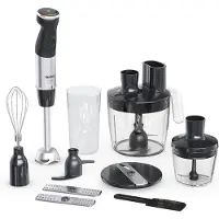 Tefal Mixeur plongeant - - HB67G830 - 1000W - 5 en 1 - Noir/Acier inoxydable