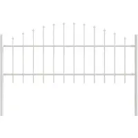 vidaXL , clôture de jardin WOERDEN, 170 x 115 cm, acier avec revêtement en poudre, blanc