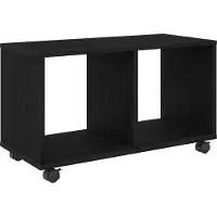 vidaXL Table d'appoint avec roulettes Chêne noir 72x33x42,5 cm Bois d'ingénierie