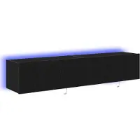vidaXL Armoire TV murale 2 pcs noir aspect chêne 80 x 35 x 31 cm