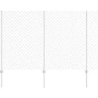 vidaXL Clôture en fil métallique avec poteaux, 10 x 1,6 m, acier galvanisé, couleur argent