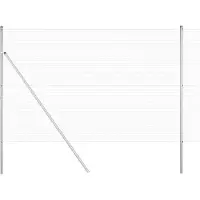 vidaXL Clôture en fil métallique soudé, ancrée au sol, 50 x 1,5 m, couleur argent