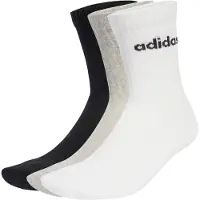 Adidas Chaussettes de sport 'Linear Crew Cushioned 6 Pair Pack' gris / noir / blanc