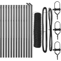 vidaXL Poteaux de clôture gris