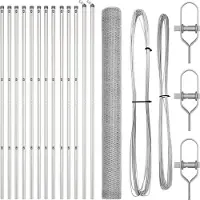vidaXL Pied de clôture hexagonal robuste 25 x 1,5 m en acier galvanisé à chaud