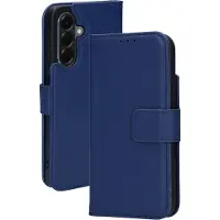 Mobiparts Leather Wallet Case Samsung Galaxy A56 Blue (Samsung Galaxy A56), Coque pour téléphone portable, Noir, Bleu