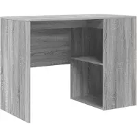 vidaXL Bureau , panneau de particules imitation bois Sonoma gris, 102 x 50 x 75 cm
