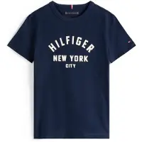 Tommy Hilfiger Curved Graphic Short Sleeve T-shirt Bleu 8 Years Garçon