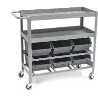 HBM Chariot à outils universel HBM avec 6 boîtes de rangement