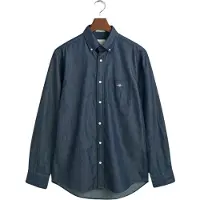 Gant pour homme. 3000400 Chemise Regular Fit navy (S), Casuel, Coton, Classique, Manche longue, Marine