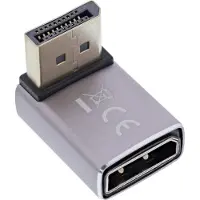 InLine DisplayPort 1.4 Adapter (DisplayPort, DisplayPort), Adaptateur vidéo, Gris, Noir