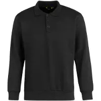 Storvik Napoli sweat de travail à col polo noir