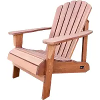 Axi Chaise Carmen Adirondack Coffee – Chaise de détente en bois avec accoudoirs – Dossier haut – 90,5 x 78,4 x 93 cm