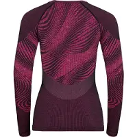 Odlo Maillot de Corps Odlo Women BL Top Crew Neck LS Blackcomb Eco Festival Fuchsia Space Dye-XL