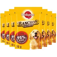 Pedigree Ranchos Originals Récompenses Riches En Viande Pour Chien Friandises Au B Uf Tendres Et Savoureuses 7 Sachets De 70g