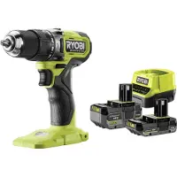 Ryobi Perceuse-visseuse à percussion RPD18BL1-2C42S 18V 54Nm 1x4Ah +1x2Ah et chargeur 2A avec sac de transport