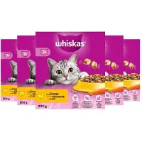 Whiskas Senior 5x800g nourriture sèche avec du poulet délicieux pour les chats âgés