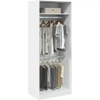 vidaXL Armoire blanche 80x50x200 cm Bois composite