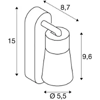 SLV PURI 2.0 Cone, Applique et plafonnier apparent, interrupteur, rectangulaire, 1x max. 6W GU10, blanc 1008302