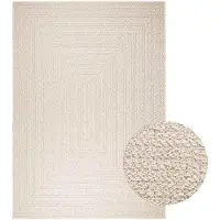 vidaXL Tapis ZIZUR Crème 200x290 cm Aspect jute Intérieur et extérieur