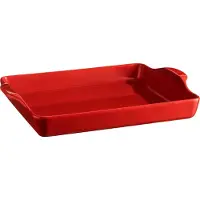 Emile Henry Henry Focacciavorm Grand Cru 40.5x32x7cm, Moule à gâteau, Rouge