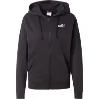 Puma Veste de survêtement 'Ess No. 1' noir / blanc cassé