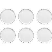 Medard de Noblat MÃdard de Noblat - Yaka Black - Dinerbord 27 cm - 6 delig (MY42CCB0001AP), Assiettes, Blanc, Noir