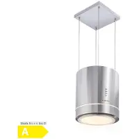 Klarstein Tron Ambience Hotte aspirante en îlot Ø 38 cm Mode recirculation 540 m³/h LED - inox