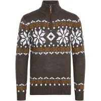 !Solid Pull-over 'Norwin' marron / noisette / blanc
