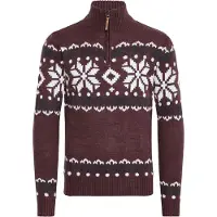 !Solid Pull-over 'Norwin' bleu marine / lie de vin / blanc