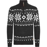 !Solid Pull-over 'Norwin' anthracite / blanc