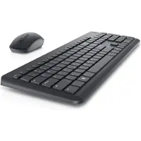 Dell WIRELESS KEYBOARD AND MOUSE - KM3322W - BELGIAN (AZERTY) (BE, Sans fil), Clavier, Noir