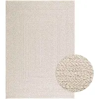 vidaXL Tapis ZIZUR Crème 120x170 cm Aspect jute Intérieur et extérieur