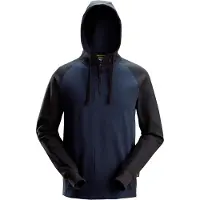 Snickers Workwear 28429504007 Zweifarbiger Hoodie mit halbem Reissverschluss Dunkelblau XL (XL)