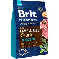 Brit Premium By Nature Sensitive Lamb - agneau &amp; riz pour chiens ayant un tube digestif sensible - 3 kg