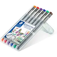 Staedtler Pigment Liner Color 0,5 mm lot de 6