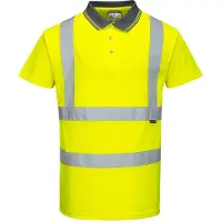 Portwest S477 Warnschutz Kurzarm Polo Shirt Yellow Gr. 6XL
