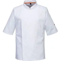 Portwest Veste De Cuisinier Maille Pro S/s Couleur : Blanc Taille Xxl -