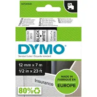Dymo 45013 (S0720530) - (12 mm) - Noir sur blanc - Ruban