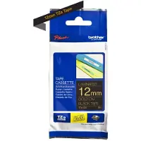 Brother TZe-334 - (12 mm) - Or sur noir - Ruban