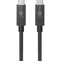 Goobay 49254 Câble de charge et de synchronisation USB-CPD 100W, 1 m, noir - pour appareils avec port USB-C (Gen.3.2), noir