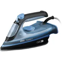 Braun Fer à repasser vapeur FI3194 BK FreeStyle 3 - Puissance 2400 W - Débit vapeur constant 45 g/min - Repassage 200 g/min - Semelle SuperCeramic