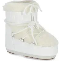 Moon boot - Bottes après-ski en fausse fourrure - Icon Low Faux Fur Optical White pour Femme - Taille 39-41 - Blanc