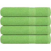 vidaXL Serviettes de sauna 4 pcs vert pomme 80x200 cm 100% coton