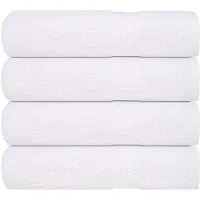 vidaXL Serviettes de douche 4 pcs blanc 70x140 cm 360 g/m² 100% coton