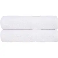 vidaXL Serviettes de douche 2 pcs blanc 70x140 cm 360 g/m² 100% coton