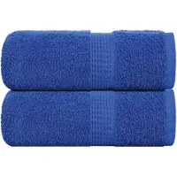 vidaXL Serviettes de toilette 2 pièces FROGN Bleu 30 x 30 cm 100 % coton